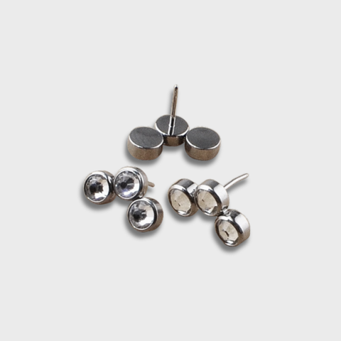 Top Bubble 3 Cristales (Push Pin)